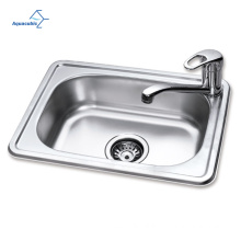 Aquacubic Kitchen Sink Stainless Steel Finished Brushed Single Bowl Sink Kitchen Above Counter or Undermount